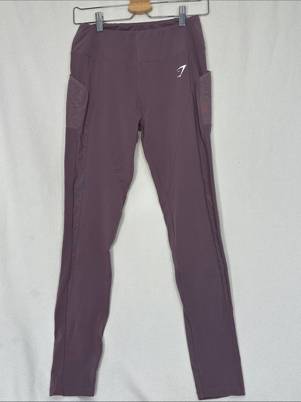 Gymshark Plum Purple Workout Leggings with Side Pockets
